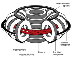 Das Spulensystem und Magnetfeld eines Tokamaks